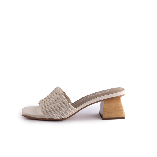 SANDALIA LISA MIDI | HUESO