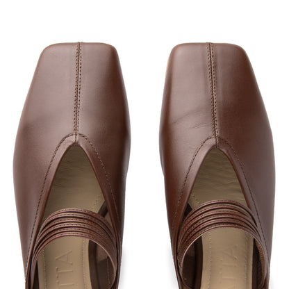 SLIPPER VERA | MARRON